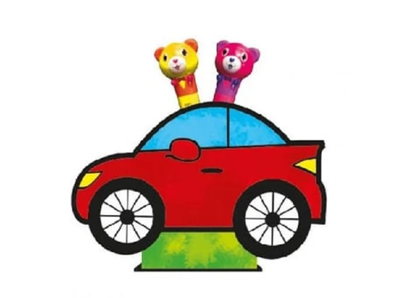 VIP KALİTE MAKET AHŞAP KALEMLİK AHŞAP KUMBARA SETİ 6 AKRİLİK BOYA SETİ AHŞAP ARABALI KALEMLİK - 2