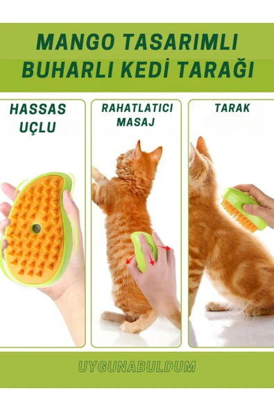 Buharlı Kedi Ve Köpek Tarağı, Buharlı Evcil Hayvan Masaj Tüy Toplama Tarağı - 3