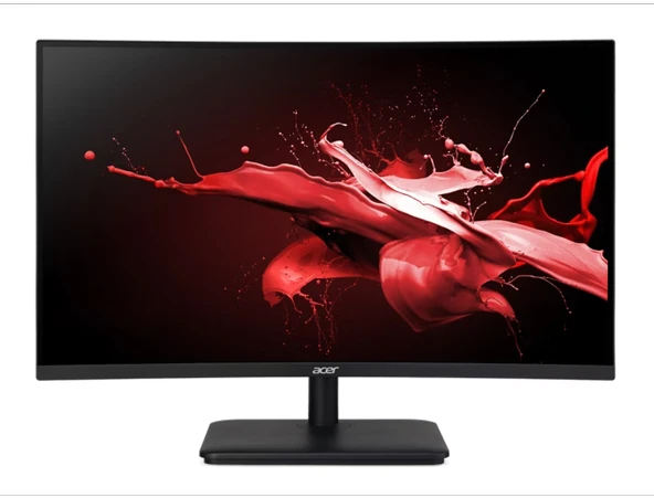 Acer Nitro ED270RS3bmiipx Oyuncu Monitörü 27" 69cm FHD Kenar Çerçevesiz Kavisli,1500R VA 1920x1080 180HZ 1MSVRB 250nits 2HDMI 1DP 75x75 VESA Premium Speaker AUDIO out FreeSync Siyah - UM.HE0EE.302 - 2