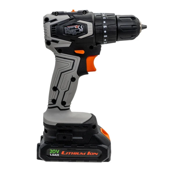 MAX EXTRA MX1830 Çift Akü Kömürsüz Darbeli Matkap Vidalama 20 Volt 1.5 Amper - 3