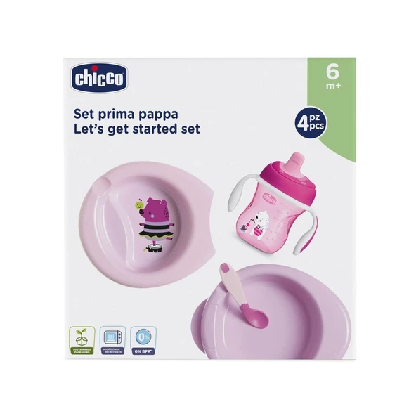 Chicco 4 Parça Beslenme Seti +6 Ay - Kız - 5