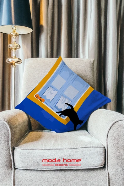 Moda Home Bedding Kırlent,Dolgulu kırlent,baskılı Kırlent,dekorasyon Kırlent(2 Adet) set7 - 5