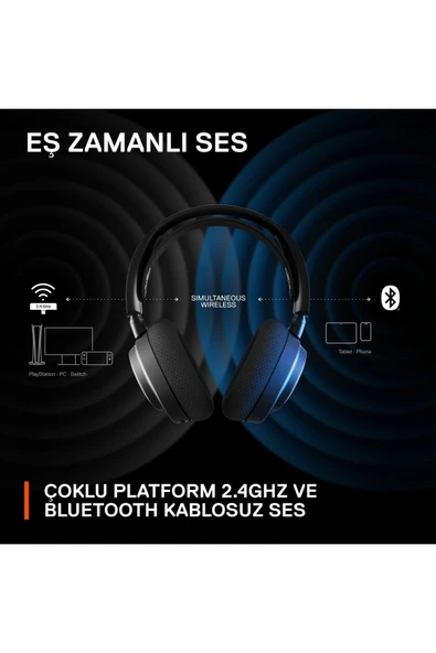 Arctis Nova 7 Wireless Ve Bluetooth Kablosuz Oyuncu Kulaklığı - Siyah - 2