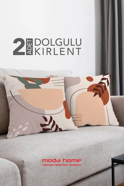 Moda Home Bedding Kırlent,Dolgulu kırlent,baskılı Kırlent,dekorasyon Kırlent(2 Adet) set11 - 3