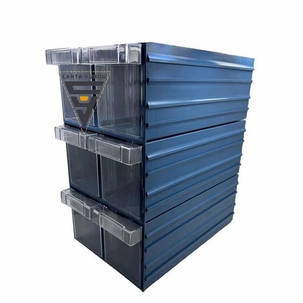 Sembol 501 Plastik Çift Çekmeceli Kutu 302X210x124mm 18 Adet