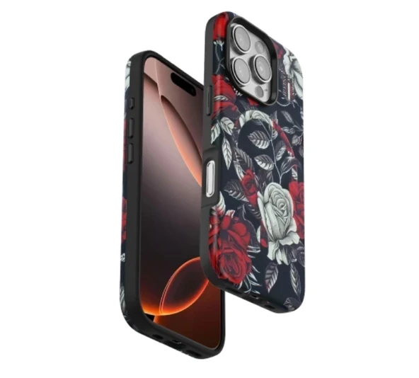 iPhone 16 Pro Çiçek Desenli Magsafe Kapak - 7