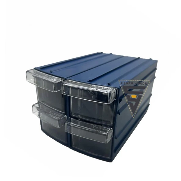 Sembol 114 Plastik Çift Çekmeceli Kutu 155X95x55mm 12 Adet - 4