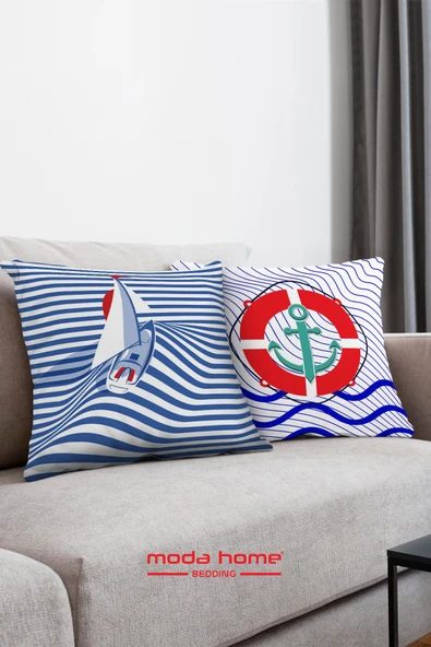 Moda Home Bedding Kırlent,Dolgulu kırlent,baskılı Kırlent,dekorasyon Kırlent(2 Adet) set14 - 4