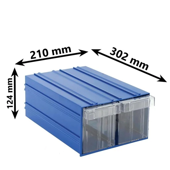 Sembol 501 Plastik Çift Çekmeceli Kutu 302X210x124mm 10 Adet - 2