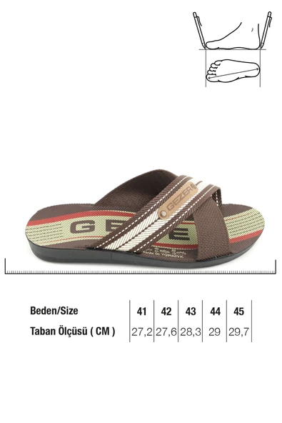 Gezer Erkek Halatlı Terlik Yazlık Star Pu Ev Bahçe Günlük Kahverengi - 5