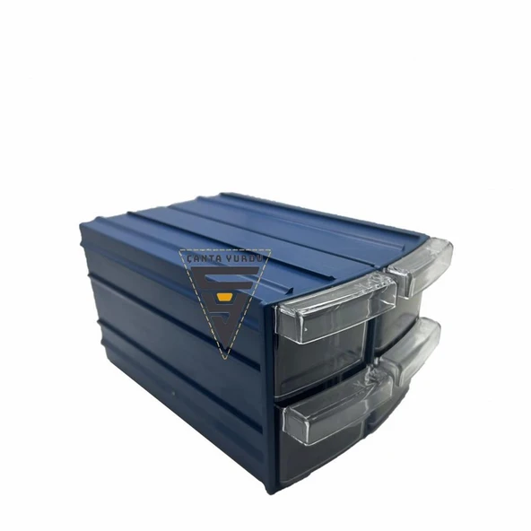 Sembol 114 Plastik Çift Çekmeceli Kutu 155X95x55mm 24 Adet - 3