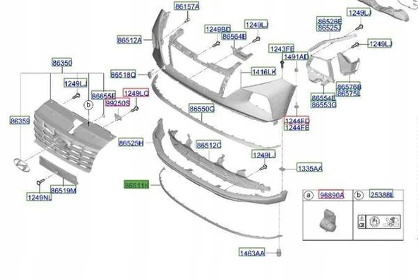 Hyundai Tucson 2021-23 Ön Tampon Alt Karlık İthal.86591-N7000 - Resim 2