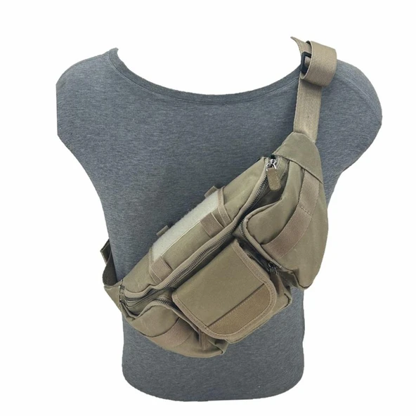 Cordura 1000D Makinist Elektrikçi Alet ve Takım Bel Çantası Bej - 6