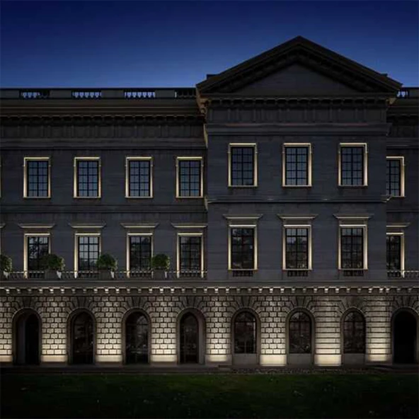 Sıva üstü Wallwasher lüks asil dekoratif ışık show gösteri aydınlatma dış duvar açık alan enerji tasarruflu tek renk Soğuk beyaz LED A-1001 12cm 3W - 8