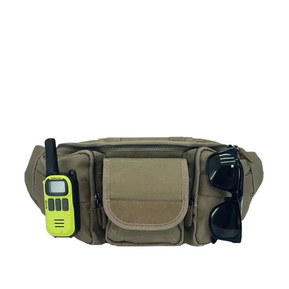 Cordura 1000D Makinist Elektrikçi Alet ve Takım Bel Çantası Bej - 2