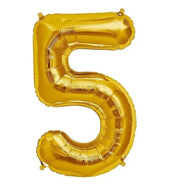 Brokoli Home 5 Numara Folyo Gold Balon,Altın Folyo Balon 100cm 40İnç
