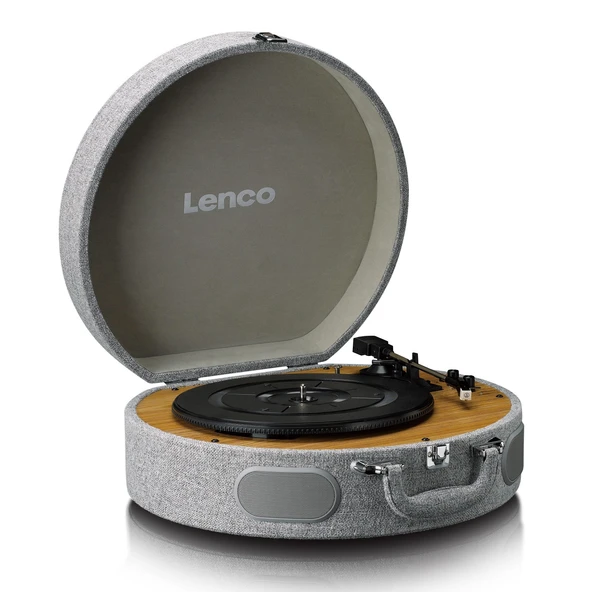 Lenco LS-66-GY Dahili Hoparlör ve Bluetooth Özellikli Ahşap Pikap