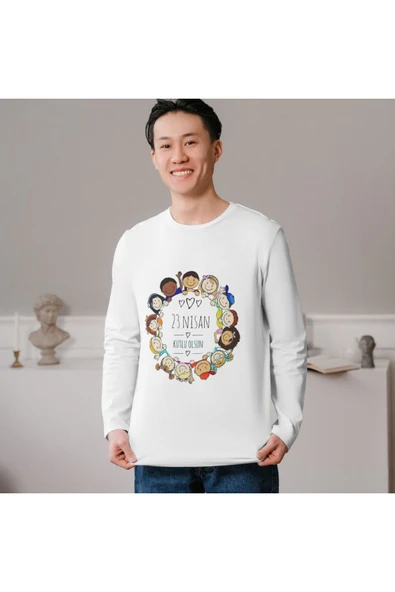 ALPŞAN TİCARET  23 Nisan Bayram Baskılı Çocuk Uzun Kollu Tshirt - Resim 2