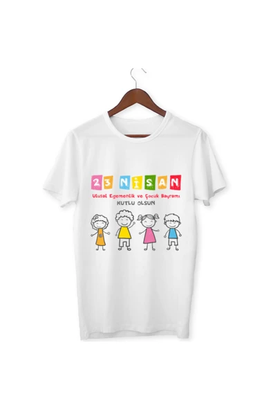 ALPŞAN TİCARET  23 Nisan Çocuk Bayramı Baskılı Çocuk Tişört 23 Nisan T-shirt