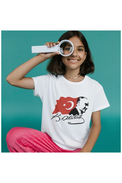 ALPŞAN TİCARET  23 Nisan Bayram Baskılı Çocuk Yetişkin Tişört - 3