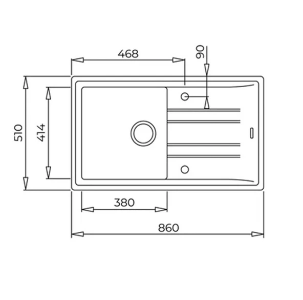 Teka Stone 50 B TG Topasbej Eviye 115330025 - 2