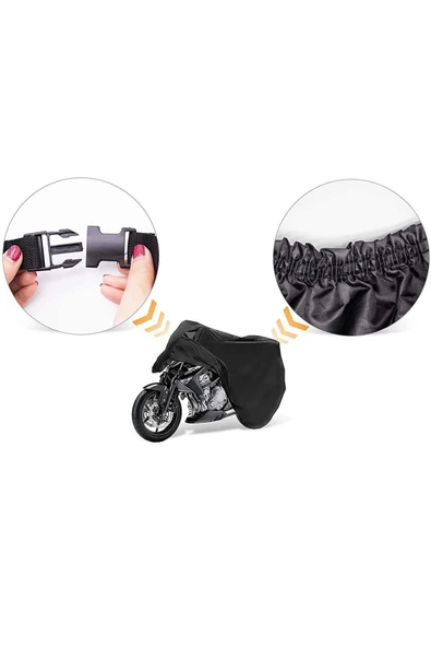 MotoEN  Triumph Tiger Explorer Xc Siyah Motosiklet Brandası Motor Branda Uyumlu - 4