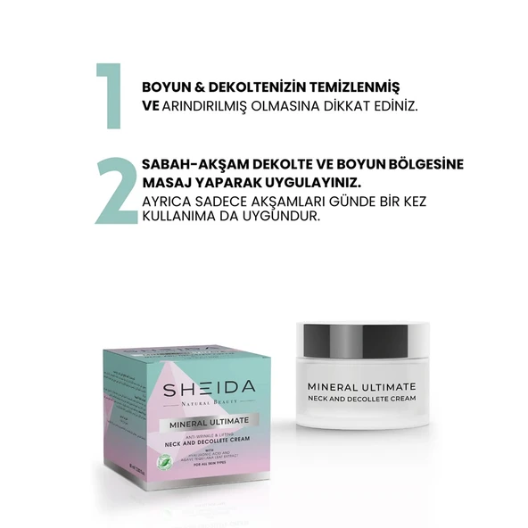 Sheida Mineral Ultimate Kırışıklık Karşıtı & Sıkılaştırıcı Boyun ve Dekolte Kremi 60ml - 4