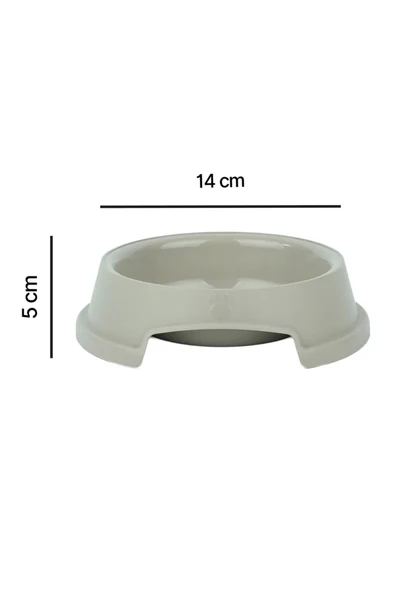 Pribor Kedi Köpek Mama ve Su Kabı 300 ML Bej - Resim 2