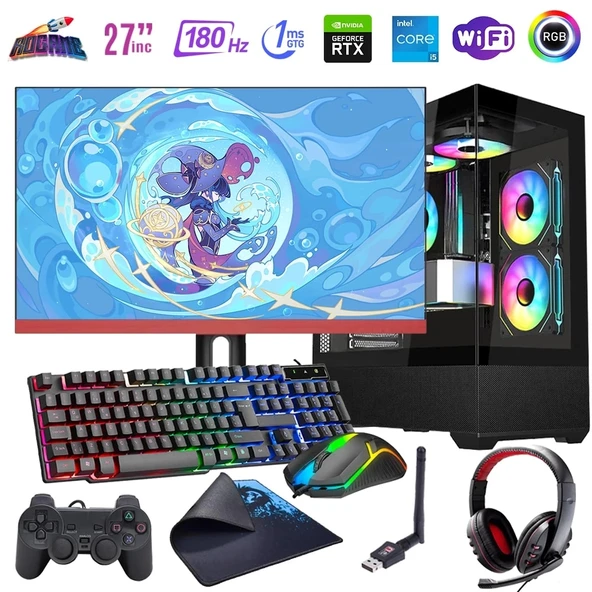 i5 13400F 16GB DDR4 1TB m2 12GB RTX4070 27" 180Hz Monitörlü Oyun Bilgisayarı (Gaming SET)