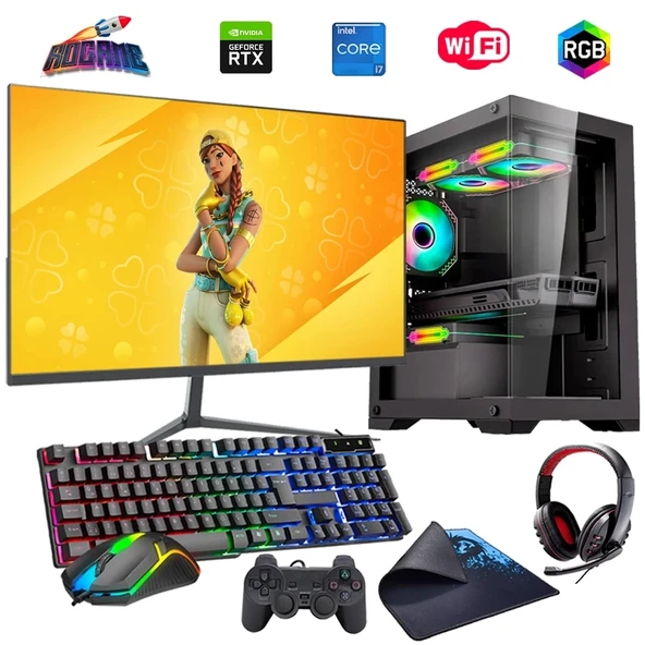 i7 13700F 16GB DDR4 1TB m2 6GB RTX3050 24" Monitörlü Oyun Bilgisayarı (Gaming SET) ürün görseli