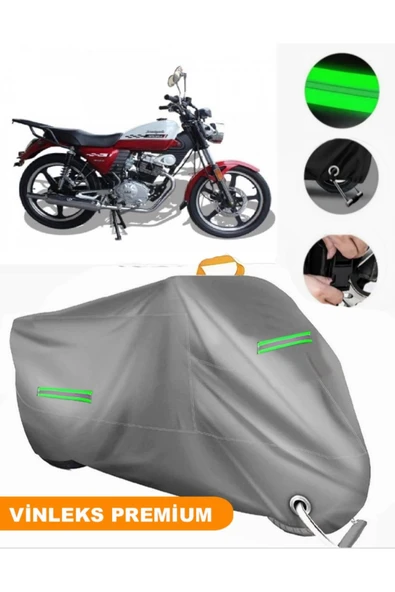 MotoEN Vinleks Gri Arora AR 180-31 Avantgarde Uyumlu Motosiklet Brandası Lüx Kalite (Kilit Uyumlu)