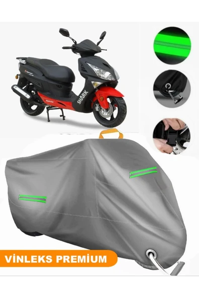 MotoEN  Vinleks Gri Asya AS 150 T1 Uyumlu Motosiklet Brandası Lüx Kalite (Kilit Uyumlu) ürün görseli