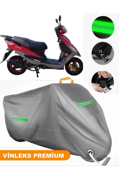 MotoEN Vinleks Gri Arora AR 50-6 Capirossi Uyumlu Motosiklet Brandası Lüx Kalite (Kilit Uyumlu)