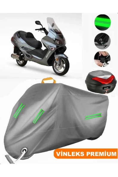 MotoEN  Vinleks Gri Asya Armada 250 Arka Çanta Uyumlu Motosiklet Brandası (Kilit Uyumlu) ürün görseli