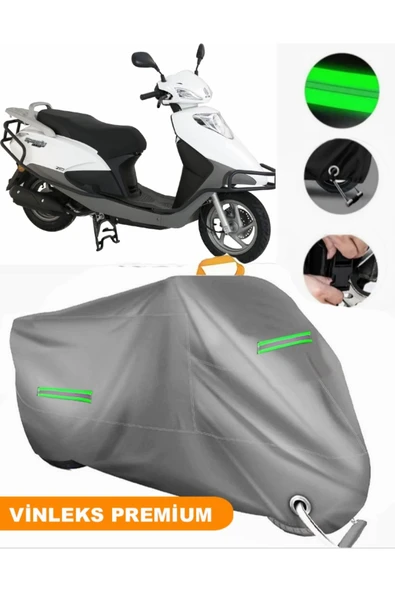 MotoEN  Vinleks Gri Abush Speedy 110i Uyumlu Motosiklet Brandası Lüx Kalite (Kilit Uyumlu)
