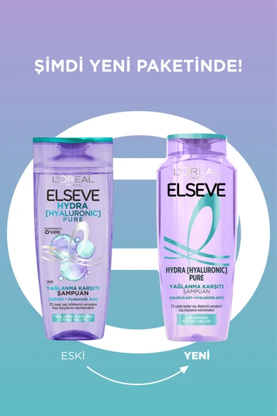 Elseve Hydra [hyaluronic] Pure Salisilik Asit Içeren Yağlanma Karşıtı Arındırıcı Şampuan 300ml - 6
