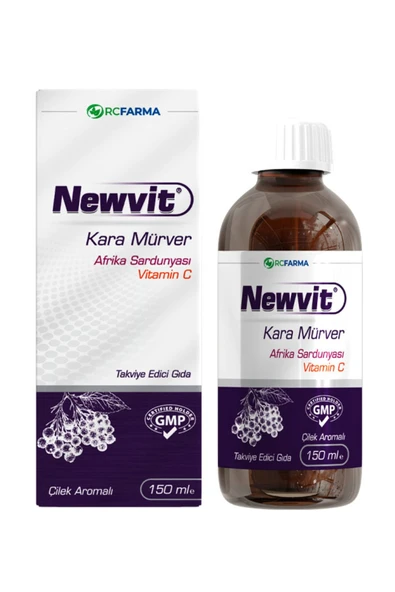 Newvit Kara Mürver & Afrika Sardunyası Içeren Takviye Edici Gıda 150 ml
