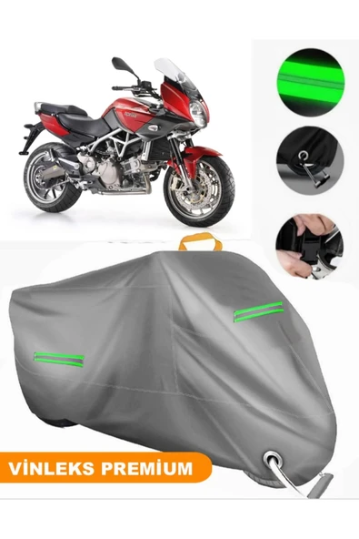 MotoEN  Vinleks Gri Aprilia Mana 850 GT ABS Uyumlu Motosiklet Brandası Lüx Kalite (Kilit Uyumlu) ürün görseli