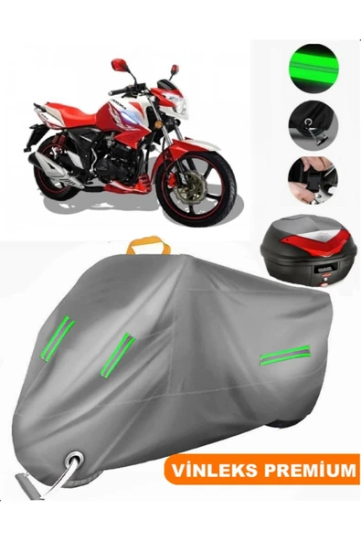 MotoEN  Vinleks Gri Arora AR 180-19 ARS Arka Çanta Uyumlu Motosiklet Brandası (Kilit Uyumlu) ürün görseli