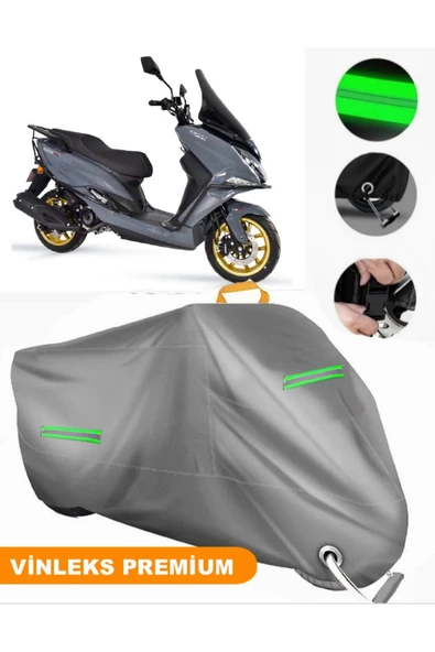 MotoEN  Vinleks Gri Arora Safari Pro Uyumlu Motosiklet Brandası Lüx Kalite (Kilit Uyumlu) ürün görseli