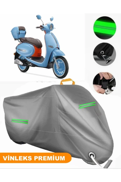 MotoEN Vinleks Gri Arora Cappucino 125 Uyumlu Motosiklet Brandası Lüx Kalite (Kilit Uyumlu) ürün görseli