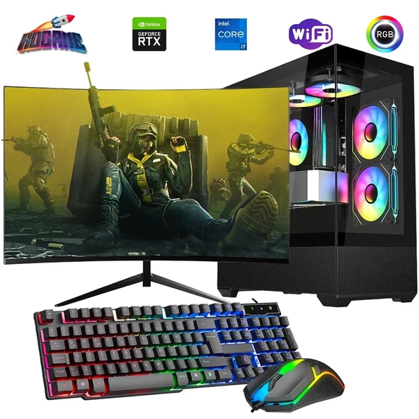 i7 13700F 16GB DDR4 1TB m2 12GB RTX3060 24" Monitörlü Oyun Bilgisayarı