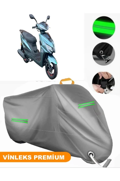 MotoEN  Vinleks Gri Arora Bravo 50 Uyumlu Motosiklet Brandası Lüx Kalite (Kilit Uyumlu) ürün görseli