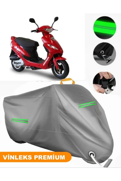 MotoEN  Vinleks Gri Asya Polo 50 Uyumlu Motosiklet Brandası Lüx Kalite (Kilit Uyumlu) ürün görseli