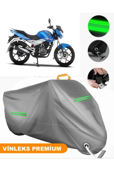 MotoEN  Vinleks Gri Bajaj Discover 125 ST Uyumlu Motosiklet Brandası Lüx Kalite (Kilit Uyumlu) ürün görseli