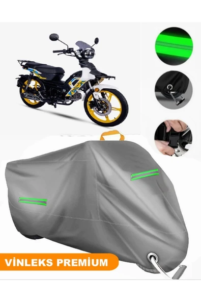 MotoEN  Vinleks Gri Altai Tank S50 Uyumlu Motosiklet Brandası Lüx Kalite (Kilit Uyumlu) ürün görseli 1