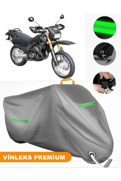 MotoEN  Vinleks Gri Asya AS 200 GY 2 Uyumlu Motosiklet Brandası Lüx Kalite (Kilit Uyumlu) ürün görseli