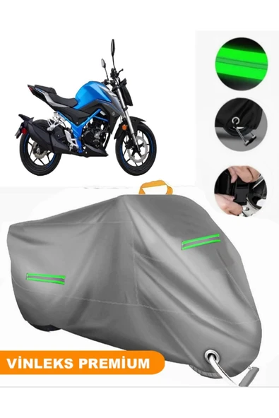 MotoEN  Vinleks Gri Arora CK250 Uyumlu Motosiklet Brandası Lüx Kalite (Kilit Uyumlu)