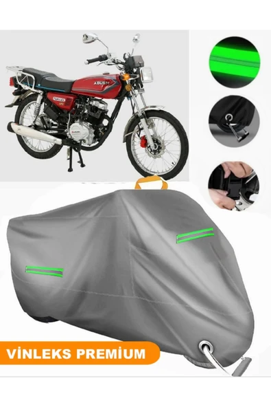 MotoEN  Vinleks Gri Abush CGA 100i Uyumlu Motosiklet Brandası Lüx Kalite (Kilit Uyumlu) ürün görseli