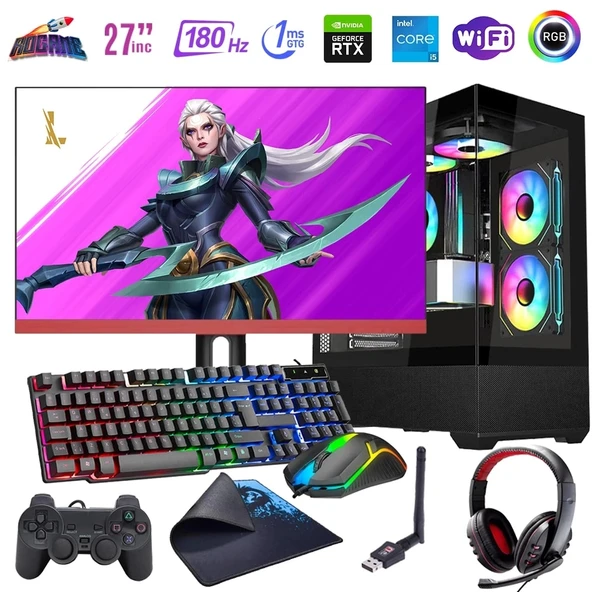 i5 14400F 16GB DDR4 1TB m2 8GB RTX4060 27" 180Hz Monitörlü Oyun Bilgisayarı (Gaming SET)